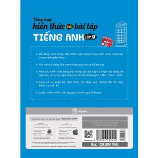 Sách Tổng Hợp Kiến Thức Và Bài Tập Tiếng Anh Lớp 9 TKBooks