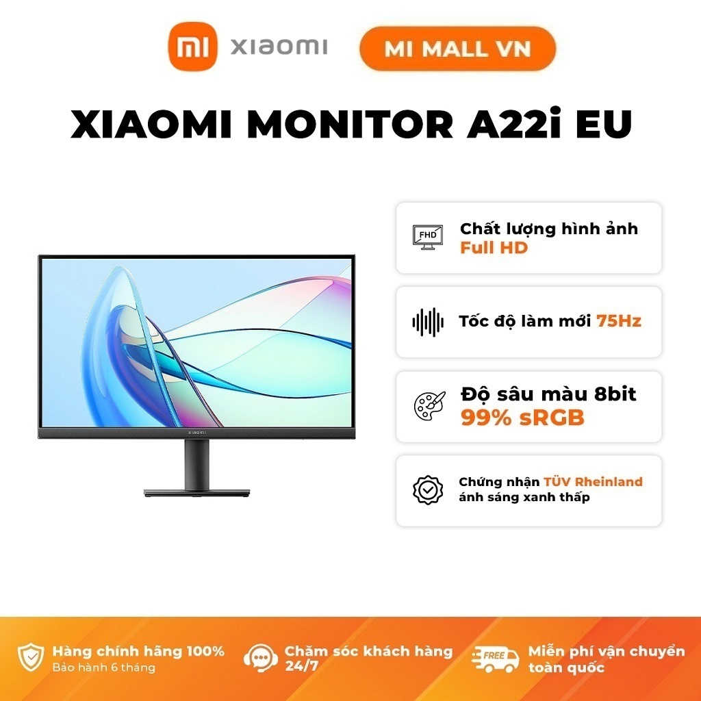 Ảnh Màn Hình Máy Tính Xiaomi Monitor A22i EU (21.45inch / 75Hz / FullHD) - Phiên Bản Quốc tế, Bảo Hành 36 Tháng 2