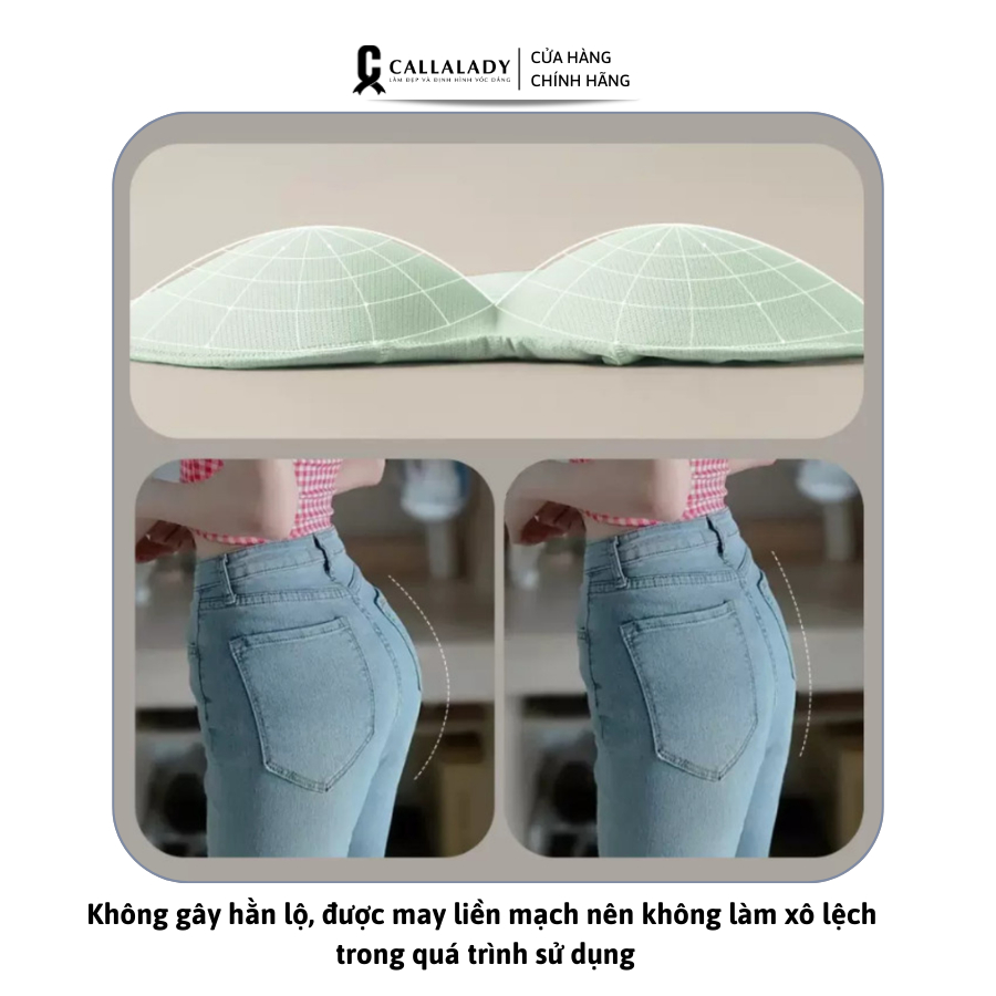 Quần độn mông Callalady độn mông nữ không lộ tự nhiên cạp cao gen bụng chất liệu cao cấp thông thoáng siêu mềm 0809