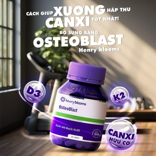 Viên uống Henry Blooms Osteo Blast bổ sung Canxi (60 viên)