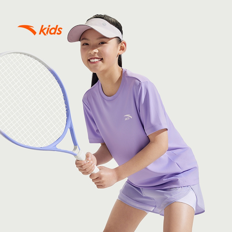 Áo phông bé gái thời trang thể thao size 110-165 Anta Kids A725B7108