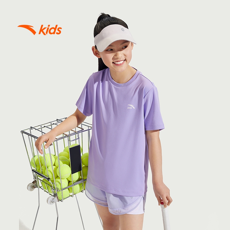 Áo phông bé gái thời trang thể thao size 110-165 Anta Kids A725B7108