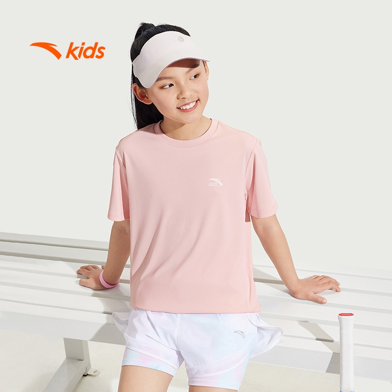 Áo phông bé gái thời trang thể thao size 110-165 Anta Kids A725B7108