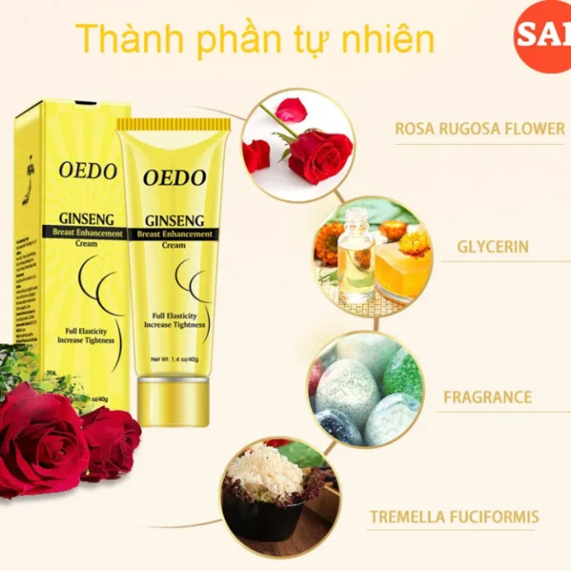 Kem Chăm Sóc Ngực, Mông OEDO 40g Nhân Sâm Giúp Mịn Màng Và Nâng To Ngực, Mông HIệu Quả