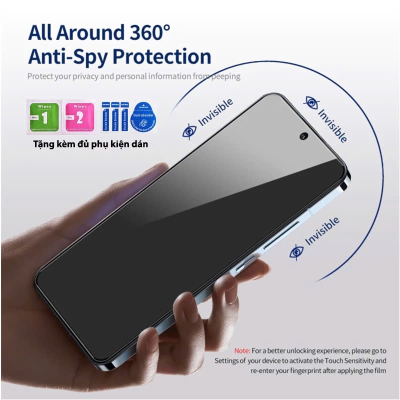 Kính Cường Lực KINGKONG K360 Chống Nhìn Trộm 360 Độ, Khung Tự Dán Tiện Lợi cho iPhone 11 12 13 14 15 16 Pro Plus Promax