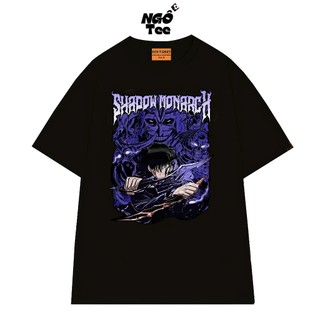 Áo Thun NGỐ TEE Anime Trending Solo Leveling Shadow Monarch Vải Cotton 75 Thoáng Mát