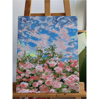 Tranh tô màu 40x50cm có khung HOA CHIỀU TÀ T1521, T1522