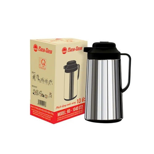 Phích Pha Trà Rạng Đông Model RD.1040 ST2 - Dung Tích 1 Lít, Ruột Thủy Tinh Cao Cấp, Giữ Nhiệt Tốt, An Toàn Sử Dụng