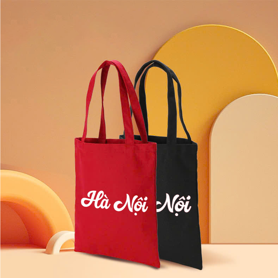 Túi vải canvas màu đỏ CÓ KHÓA KÉO 63 tỉnh Việt Nam - TÚI TOTE DU LỊCH đeo vai phong cách thời trang đựng đồ tuid02