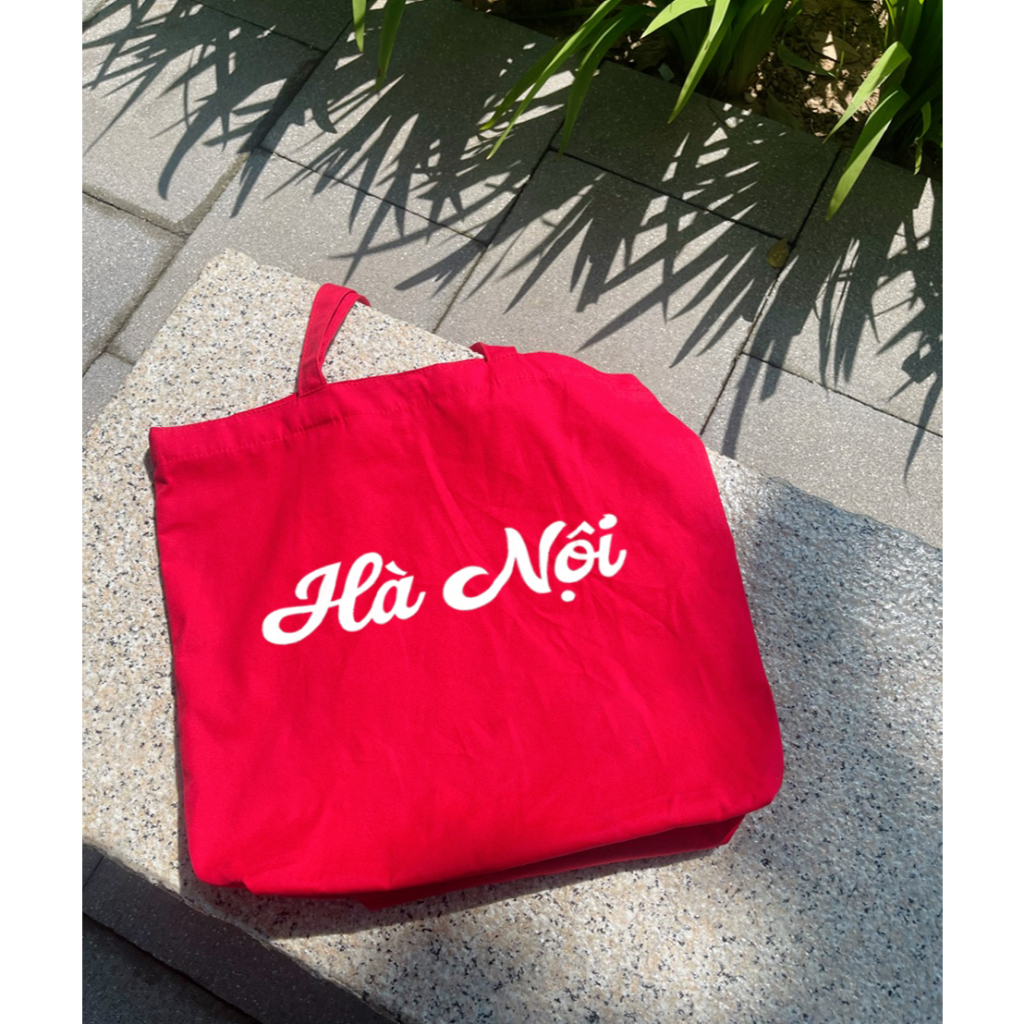 Túi vải canvas màu đỏ CÓ KHÓA KÉO 63 tỉnh Việt Nam - TÚI TOTE DU LỊCH đeo vai phong cách thời trang đựng đồ tuid02