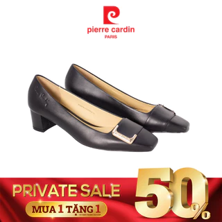Giày búp bê nữ 5cm Pierre Cardin da bò thật cao cấp, thiết kế kim loại sang trọng - PCWFWL 240