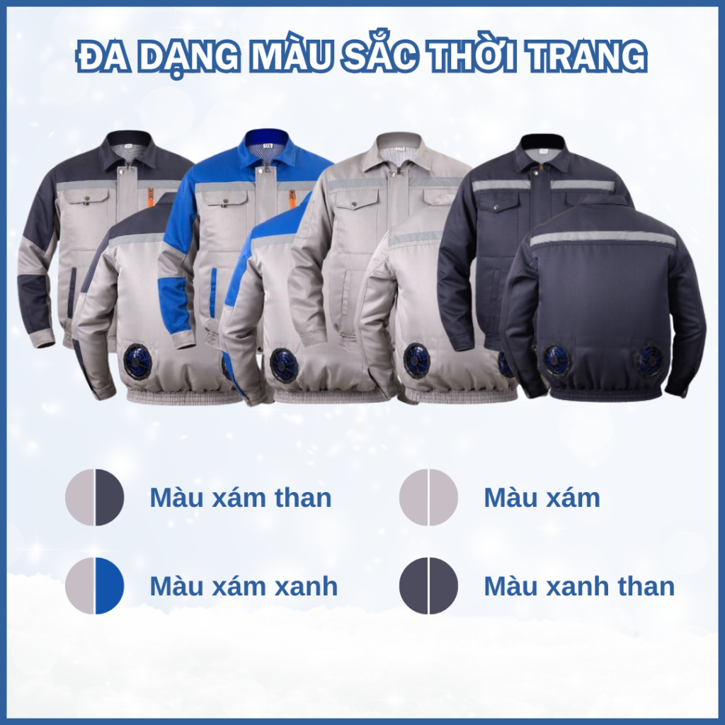 Áo Điều Hòa KAW Chính Hãng - Pin Khỏe 12-15H - Quạt Mát - Chống Nắng Nóng Và An Toàn