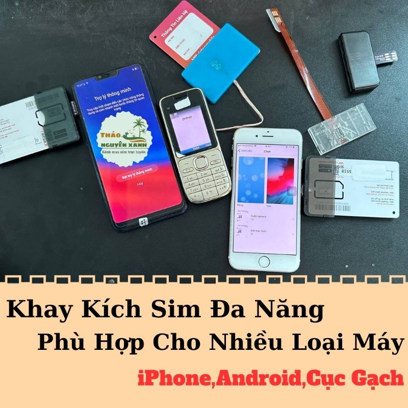 Khay Kích Sim,Bộ Chuyển Đổi Thẻ Sim Cho iPhone,Android,Cục Gạch ...