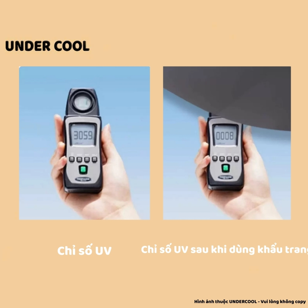 Khẩu trang chống nắng trùm cổ UNDERCOOL Chất liệu lụa băng Dài Che Cổ chống tia UV thoáng khí KT10