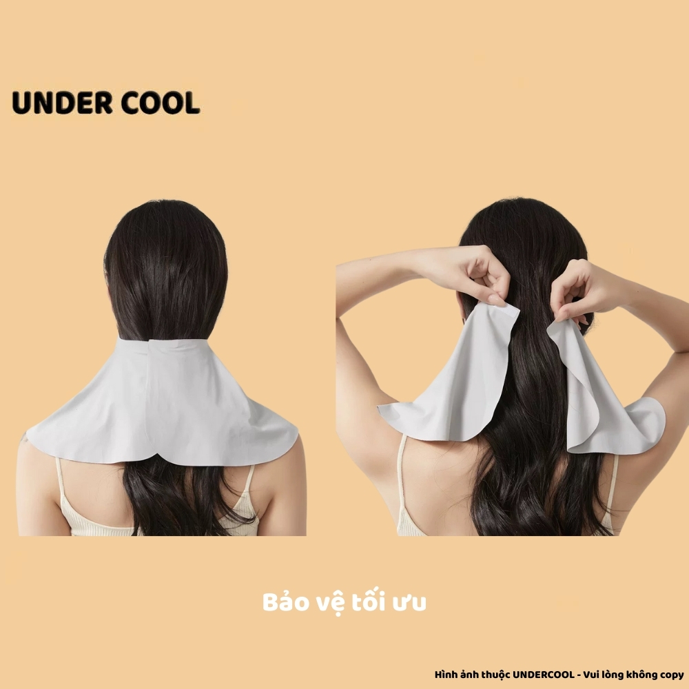 Khẩu trang chống nắng trùm cổ UNDERCOOL Chất liệu lụa băng Dài Che Cổ chống tia UV thoáng khí KT10