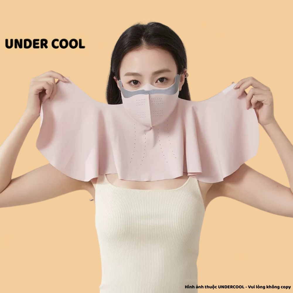 Khẩu trang chống nắng trùm cổ UNDERCOOL Chất liệu lụa băng Dài Che Cổ chống tia UV thoáng khí KT10