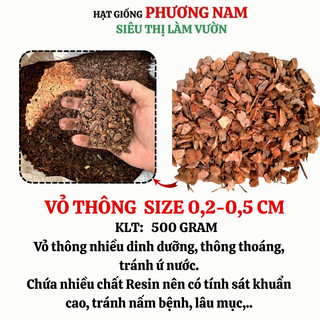 Vỏ Thông Mài Góc 500 Gram,  Size 0.2-0.5cm ,Size 3-4cm ,Đã Qua Xử Lý