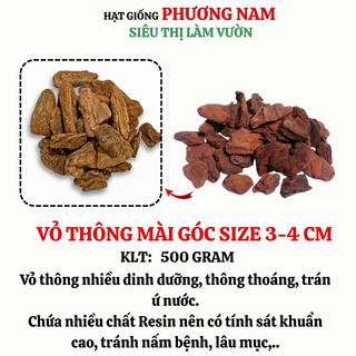 Vỏ Thông Mài Góc 500 Gram,  Size 0.2-0.5cm ,Size 3-4cm ,Đã Qua Xử Lý