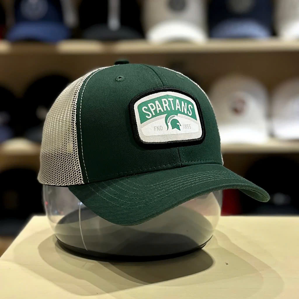 Nón kết, mũ lưỡi trai Spartans Michigan vải kaki phối lưới form chuân thời trang cao cấp