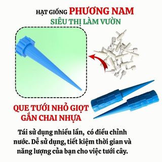 Combo 5 Que Cắm Tưới Lắp Chai Nhựa Pet Phương Nam, Đầu Tưới Thông Minh Có Điều Chỉnh Nhỏ Giọt (Màu Ngẫu Nhiên)