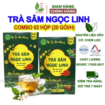 2 hộp sâm ngọc linh Bảo Khang, trà túi lọc sâm ngọc linh, 20 gói/hộp