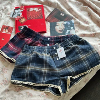 SIENNA SHORT| Quần short, quần đùi nữ ống rộng viền ren đáng yêu, đồ ngủ chất kate cotton thoải mái
