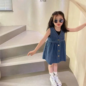 -QCCC- Váy bò cover Hàn Quốc hàng quảng châu cho bé gái từ 9-15kg