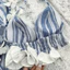 set Bikini đi biển 3 món KAKI SỌC, bra đính hoa,kèm khăn siêu xinh HAN.T Shop
