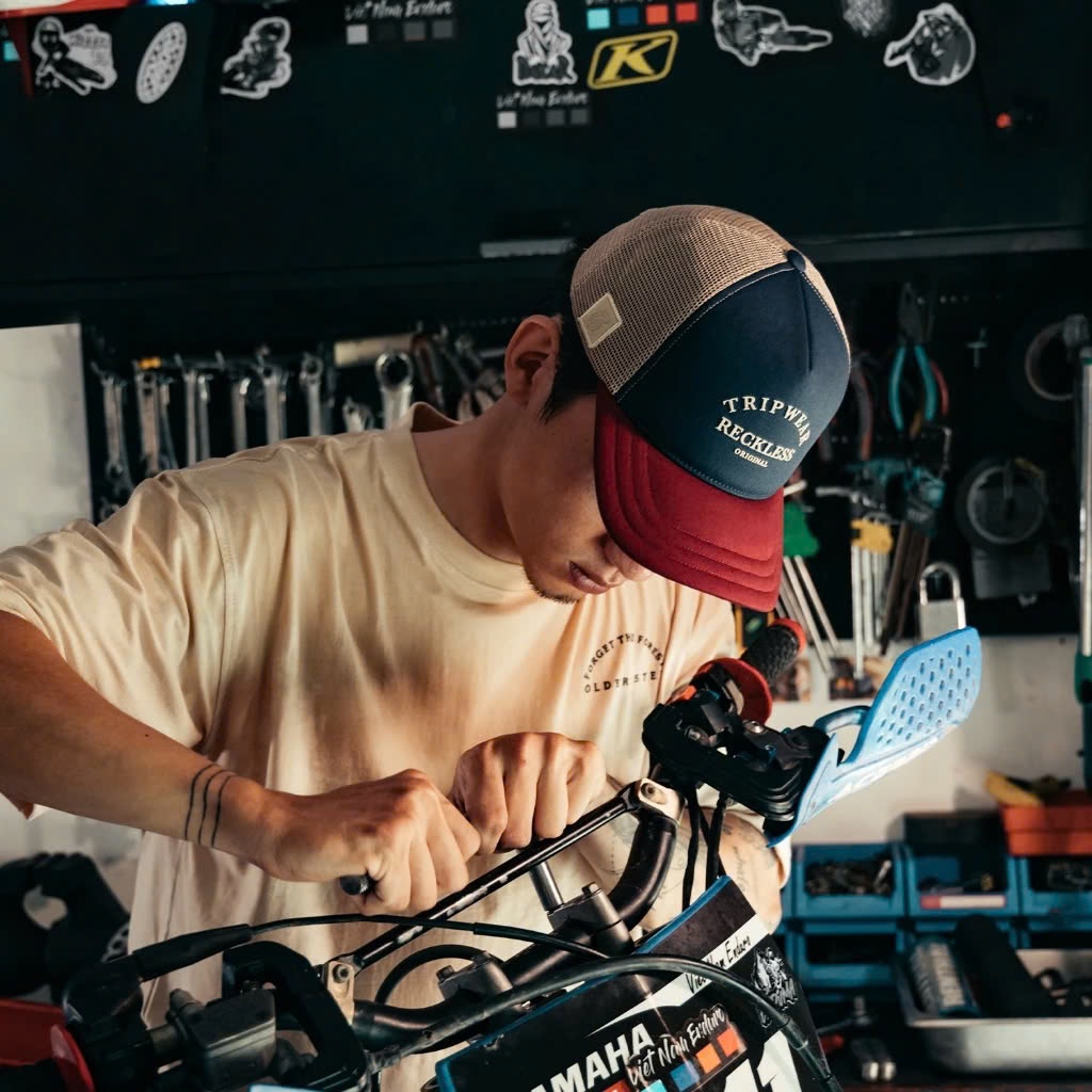 Mũ lưỡi trai, nón kết Trucker Reckless vải kaki phối lưới thời trang, nón kết nam cao cấp
