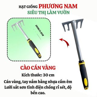 Cào Cán Vàng Phương Nam ,Dụng Cụ Làm Vườn, Tay Cằm Êm, Chắc, Cào Sơn Tĩnh Điện