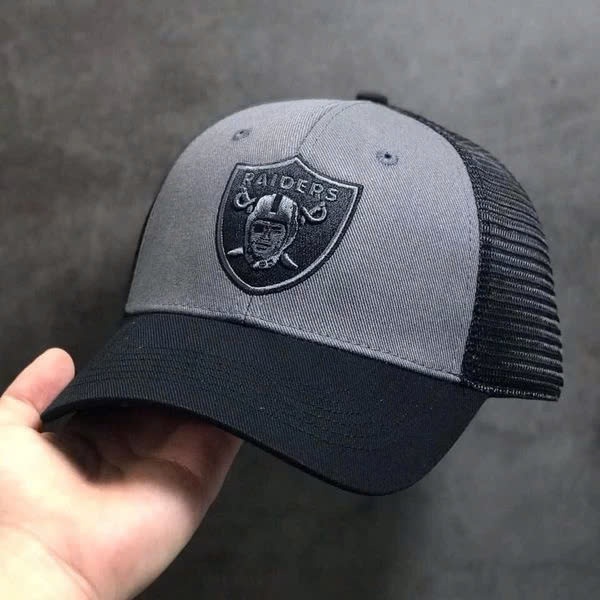 Nón kết, mũ lưỡi trai xe Raiders vải kaki phối lưới form chuẩn thời trang đường phố