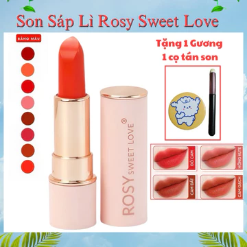 [ MUA SON TẶNG CỌ TÁN SON VÀ GƯƠNG ] SON SÁP LÌ ROSY, dưỡng môi, mềm môi, không chì, không thủy ngân.