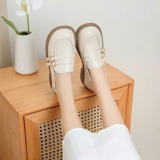Giày búp bê nữ lolita đế 3 phân chất da mền phong cách hàn quốc Linhl Shop mã 18