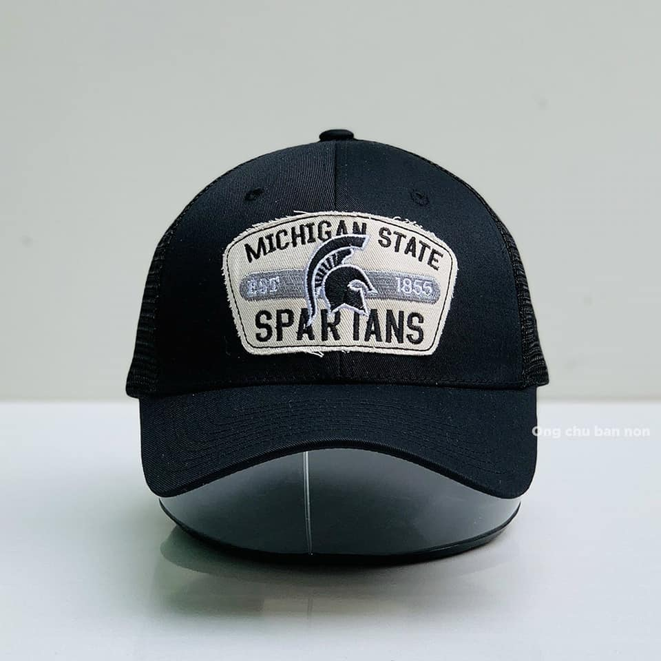 Nón kết, mũ lưỡi trai Spartans Michigan vải kaki phối lưới form chuẩn thời trang cao cấp