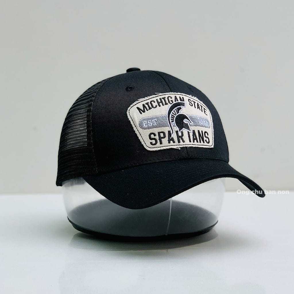 Nón kết, mũ lưỡi trai Spartans Michigan vải kaki phối lưới form chuẩn thời trang cao cấp