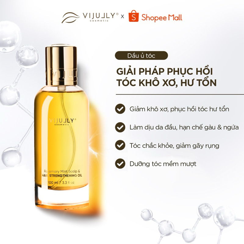 Ảnh Dầu ủ dưỡng tóc VIJULLY Rosemary Mint Scalp & Hair Strengthening Oil giúp thúc đẩy mọc tóc, làm dày và dài tóc tự nhiên 3