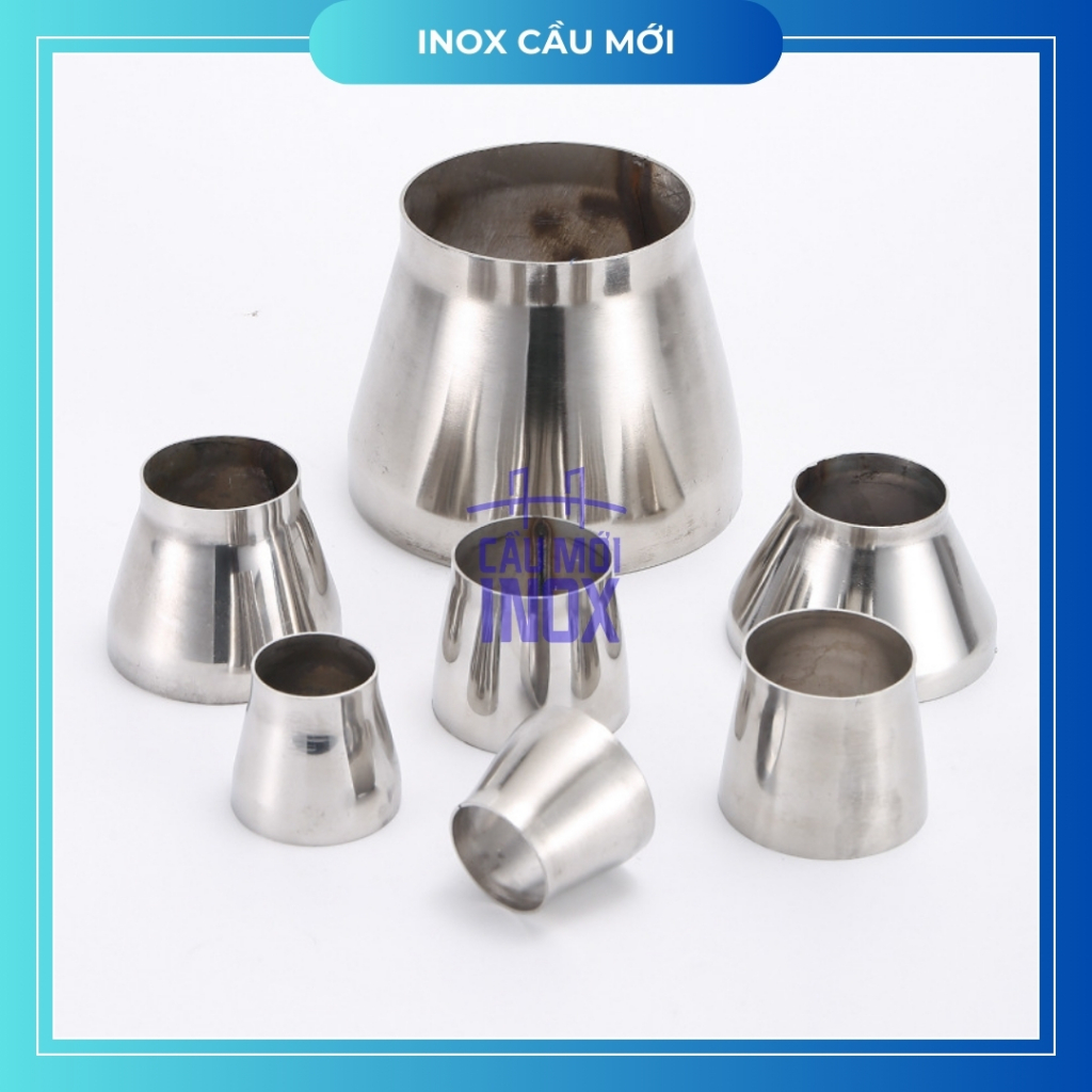 Cút thu inox 304 (100%) sáng bóng, kích thước 51-38/63-51/76-51/76-63/89-63/89-76/114-76/114-89