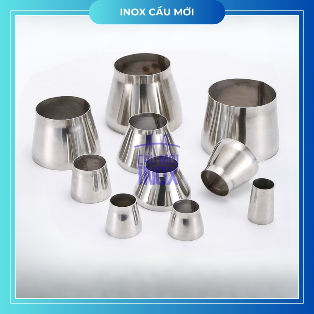 Cút thu inox 304 (100%) sáng bóng, kích thước 51-38/63-51/76-51/76-63/89-63/89-76/114-76/114-89