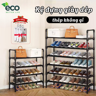 Kệ đựng giày dép nhiều tầng bằng thép cao cấp, Giá để giày dép gấp gọn 3-4-5 tầng có thể tùy chỉnh