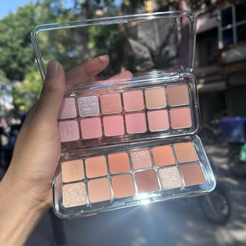 Tổng hợp Bảng mắt Clio 12 ô Air Pro Eye Palette số 02, 04, 09, 10, 11, 12, 101. Tông hồng tím nhẹ nhàng, quyến rũ.