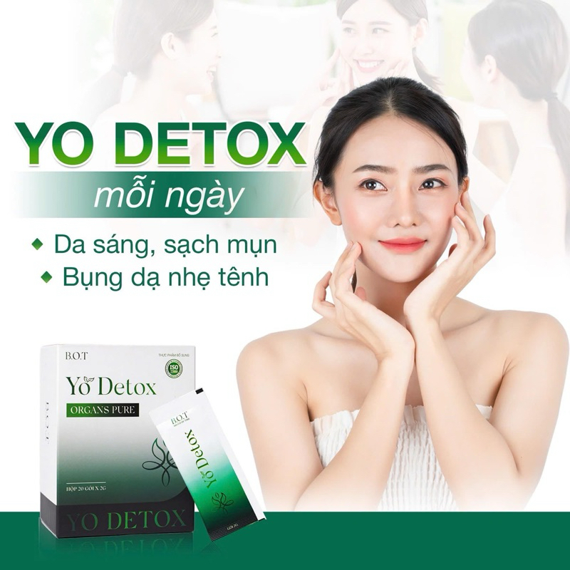 YO DETOX B.O.T CHÍNH HÃNG TRÀ DIỆP LỤC THẢI ĐỘC CƠ THỂ GIÚP ĐẸP DA