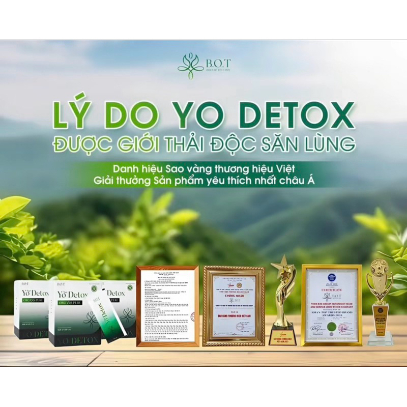 YO DETOX B.O.T CHÍNH HÃNG TRÀ DIỆP LỤC THẢI ĐỘC CƠ THỂ GIÚP ĐẸP DA