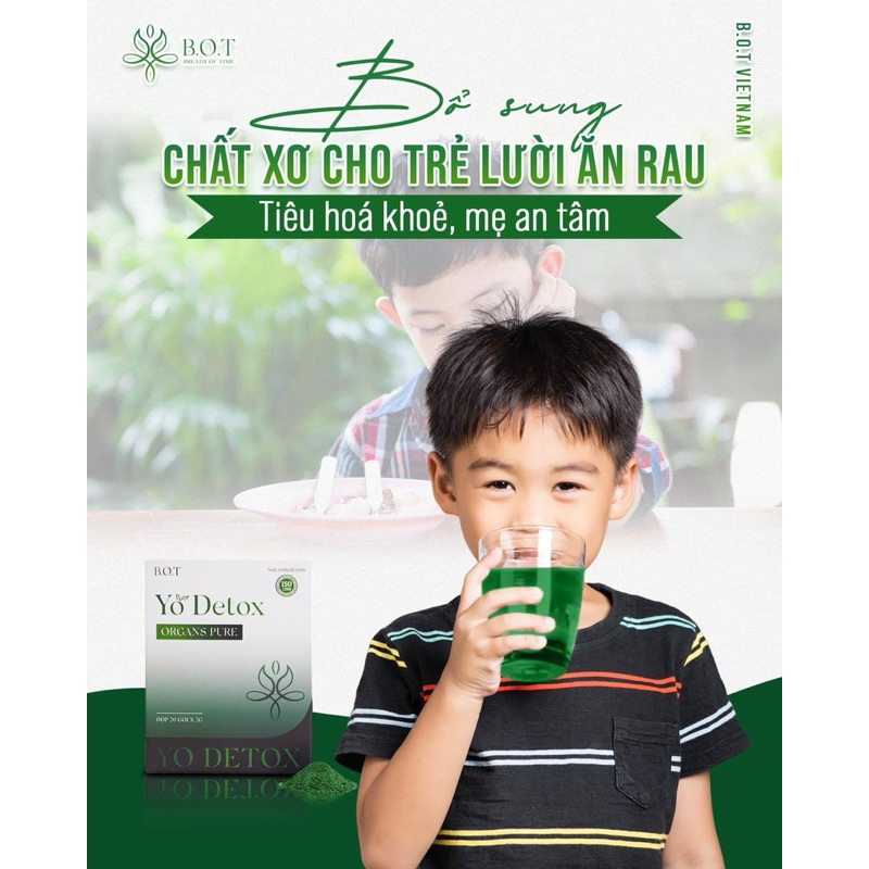 YO DETOX B.O.T CHÍNH HÃNG TRÀ DIỆP LỤC THẢI ĐỘC CƠ THỂ GIÚP ĐẸP DA