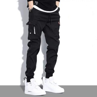 Quần jogger nam thể thao chất vải kaki túi hộp kiểu bó ống Hàn Quốc đẹp ống dài hộp nai K1