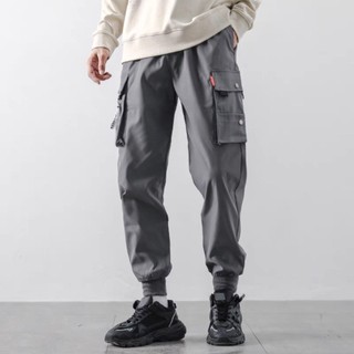Quần jogger nam Quần thể thao nam vải kaki dài trơn túi hộp bó ống phong cách Hàn Quốc hộp nai k1