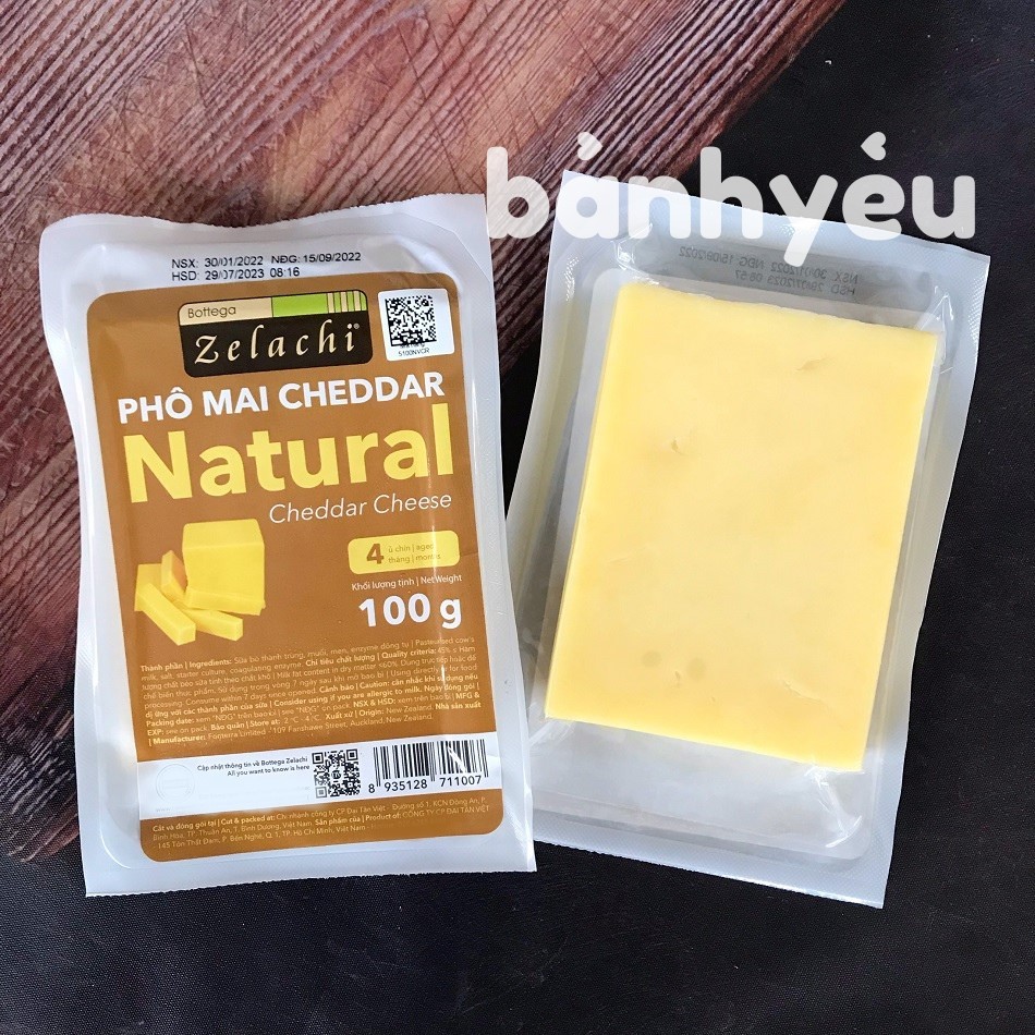 [Hỏa tốc] Phô mai Cheddar Zelachi làm bánh100g - DL18