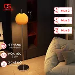 [HỎA TỐC] Đèn Sàn Cây Đứng 3 Chế Độ Chao Nấm Thủy Tinh Màu Vàng Hổ Phách, Phong Cách Bắc Âu Decor Phòng Khách 5153 — ảnh 1