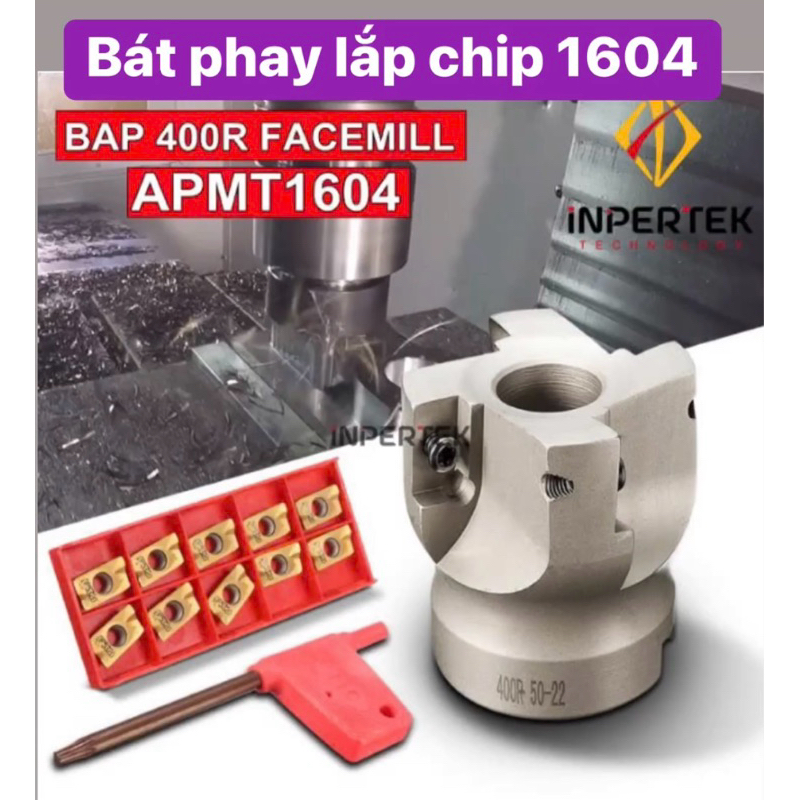 Bát phay lắp chip 1604 BAP400R,đài phay gắn chip đứng apmt1604,đĩa phay ...