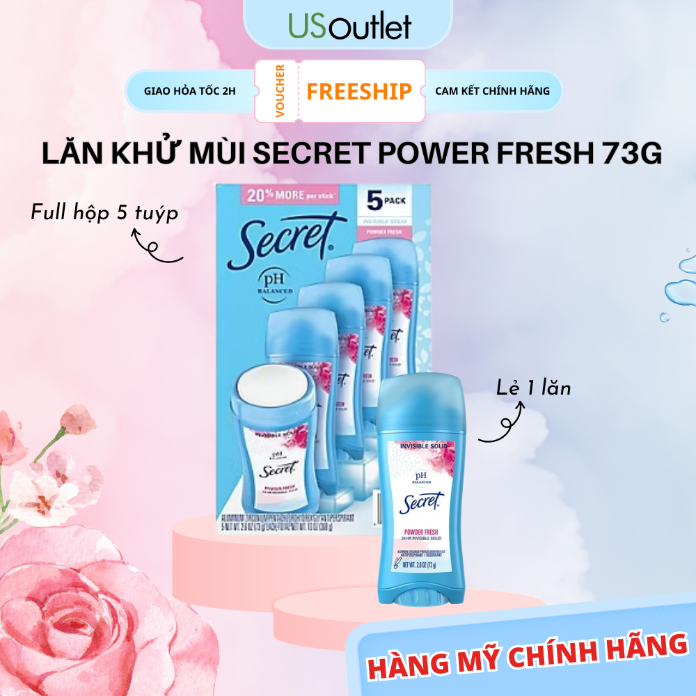 Sáp khử mùi Secret Powder Fresh 73g- Hàng Mỹ | Shopee Việt Nam