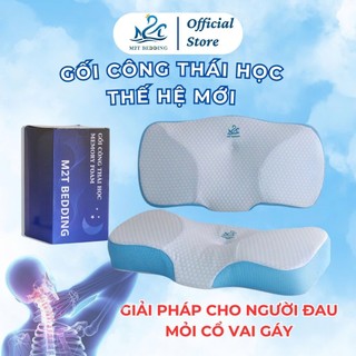 Gối công thái học Memory Foam M2T BEDDING kết hợp sợi vải băng lạnh -  hỗ trợ tư thế ngủ